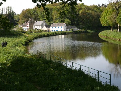 Image of a river scene, Armorique Regional Natural Park, Brittany