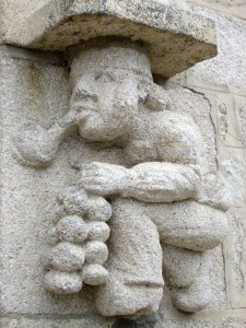 Stone carving in Roscoff